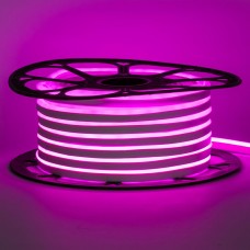 Светодиодный неон розовый 12В, 120led/м, 8Вт/м